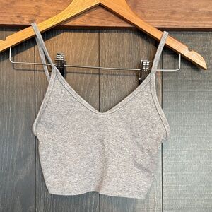 Aritzia Azure Skies Heather Gray Knit Sleep Bra